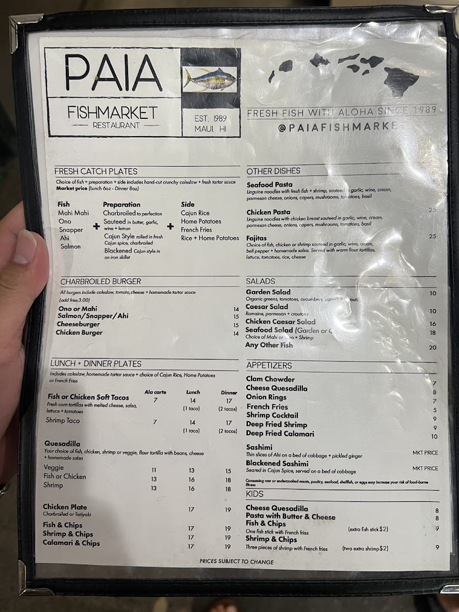 Paia Fish Market Waikiki Menu - Image 3